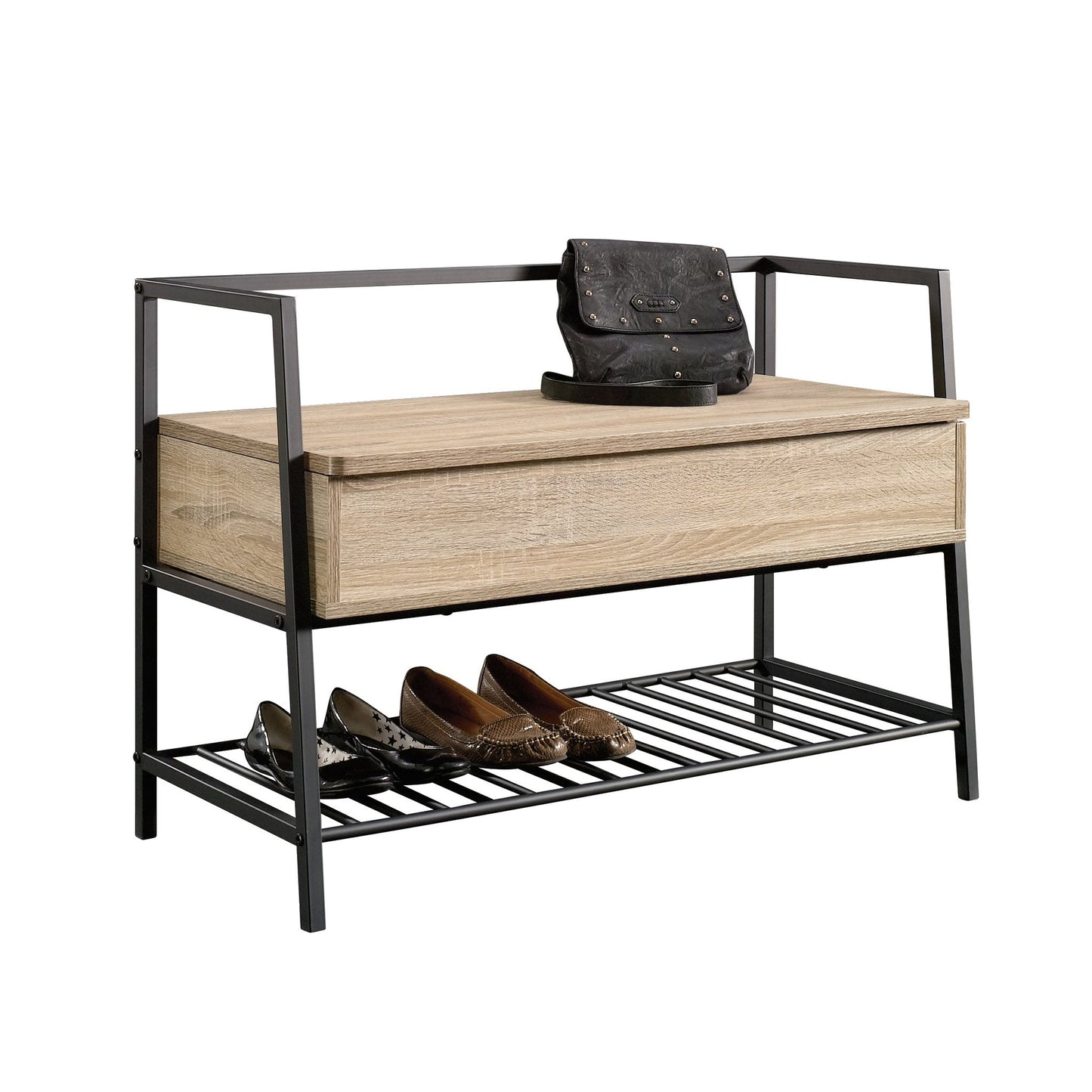North Avenue Storage Bench, Charter Oak finish