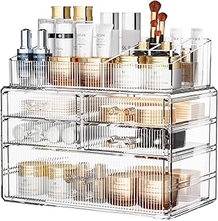 Stackable Acrylic Organizer with Five Drawers