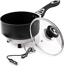 12V Non-Stick Saucepan with Glass Lid, 2 Quart