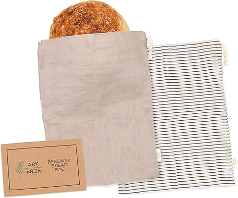Reusable Linen Bread Bags Pack of 2