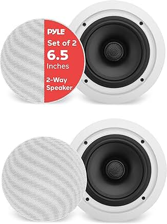 Pair of 6.5-inch 2-Way Ceiling Mount Speakers