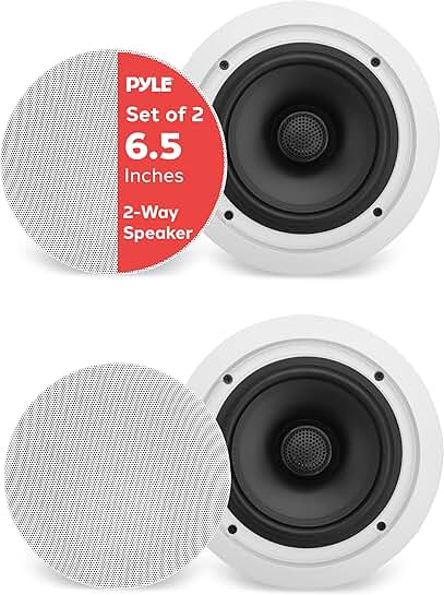 Pair of 6.5-inch 2-Way Ceiling Mount Speakers