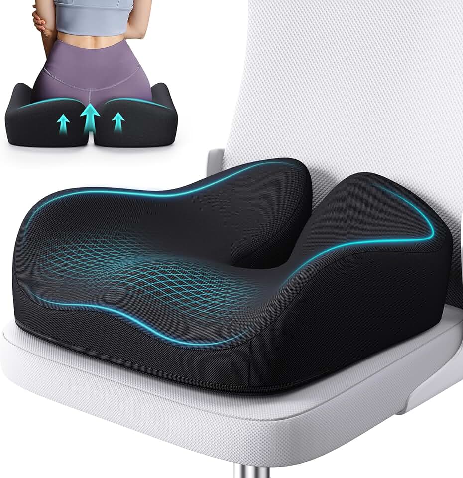 Memory Foam Seat Cushion for Office and Car Use