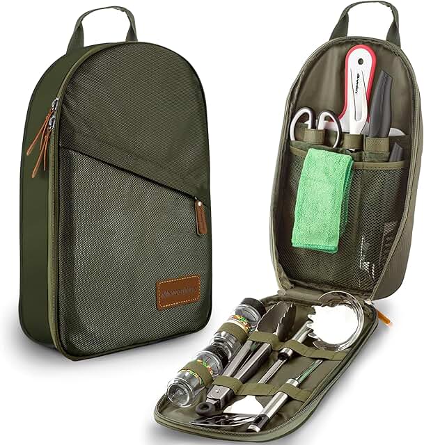 Portable Camp Kitchen Utensil Set for Travel and Camping