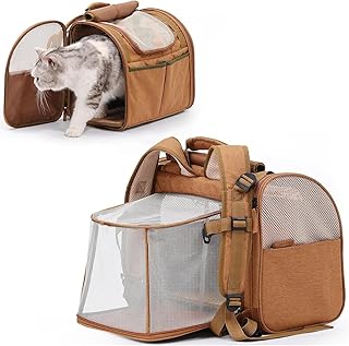 Large Expandable Cat and Small Dog Backpack Carrier