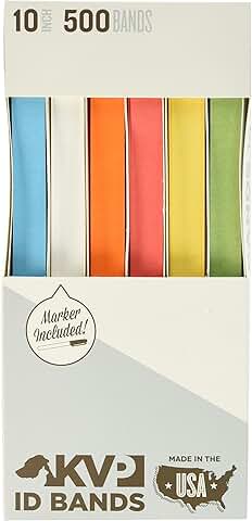 500 Pet ID Bands, 10 inches, Mixed