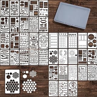 38-Piece Letter and Number Stencils with Storage Box