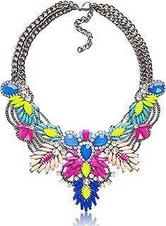 Neon Chunky Bib Necklace for Women