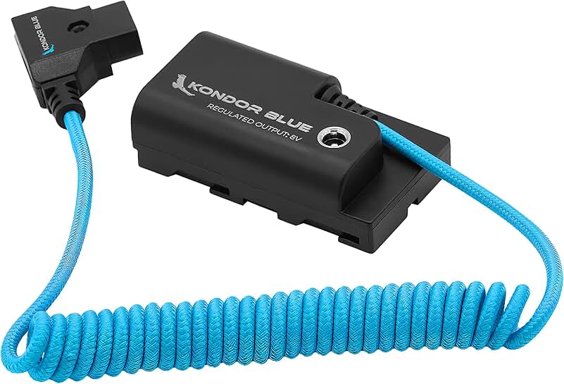 D-Tap to NPF Dummy Battery Cable, 16-36" Coiled