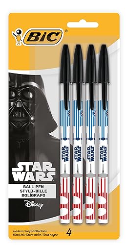 Black Medium Point Ball Pen Pack of Four