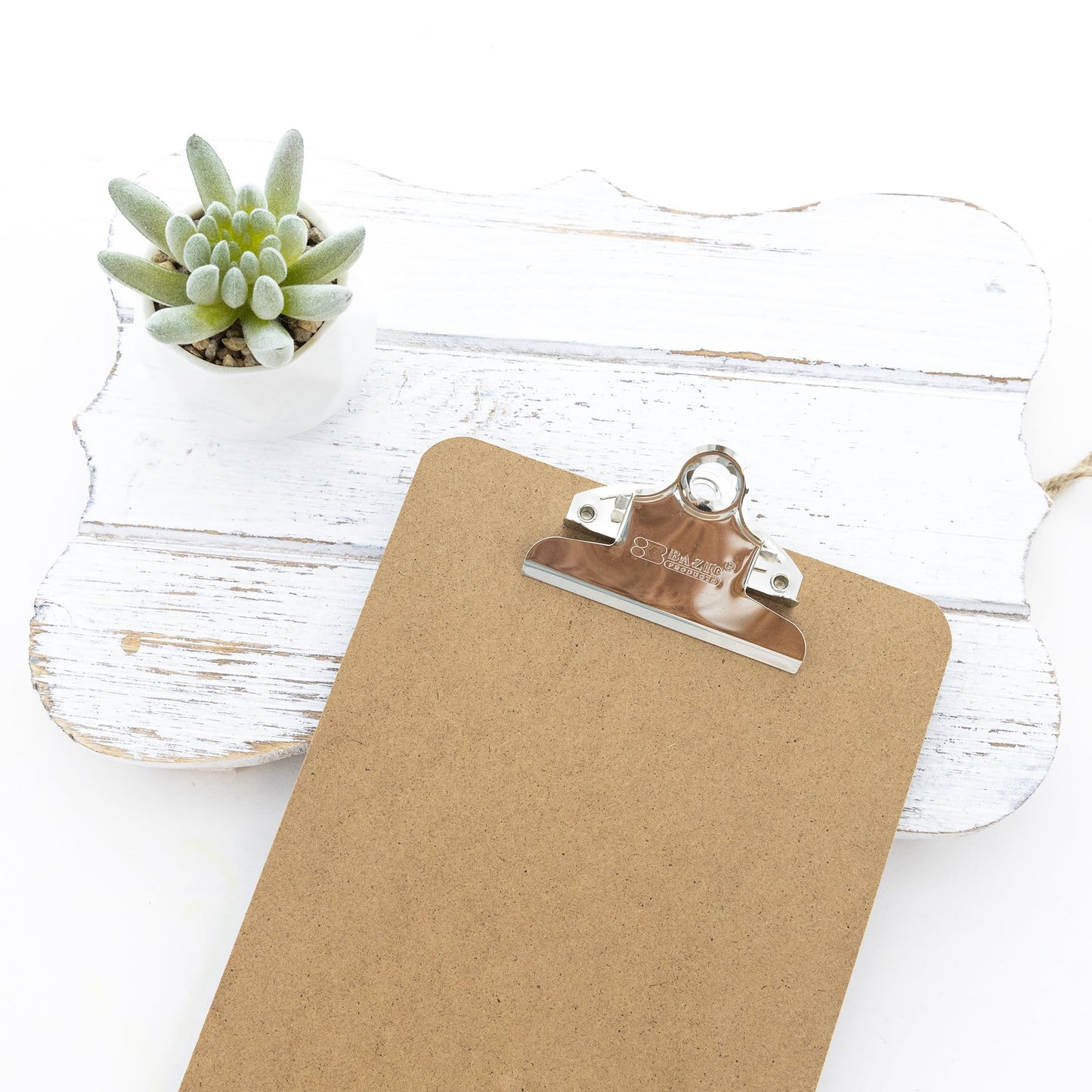 Memo Size Hardboard Clipboard with Spring Clip