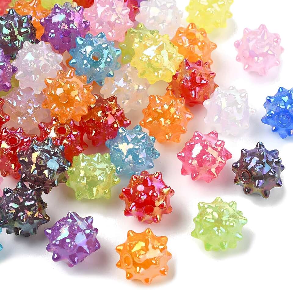 50Pcs Random Acrylic Rhinestone Beads for Jewelry Making