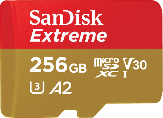 256GB microSD card for mobile gaming, C10 U3 V30 A2