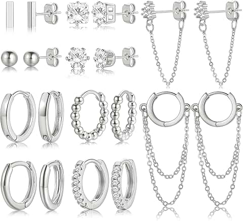 Small Gold Plated Hoop Earrings for Women