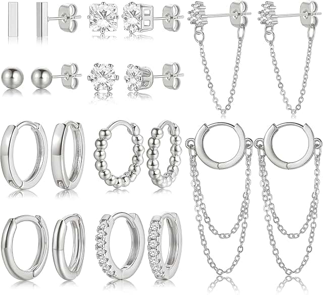 Small Gold Plated Hoop Earrings for Women