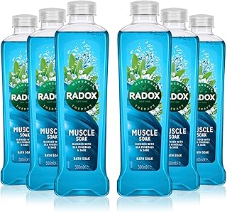 Muscle Soak Bath Therapy, 6 Bottles of 500 mL