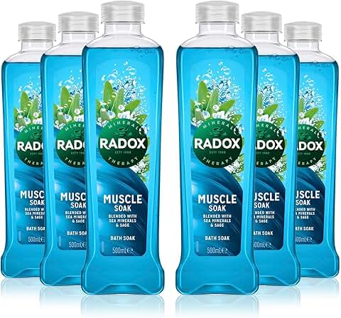 Muscle Soak Bath Therapy, 6 Bottles of 500 mL