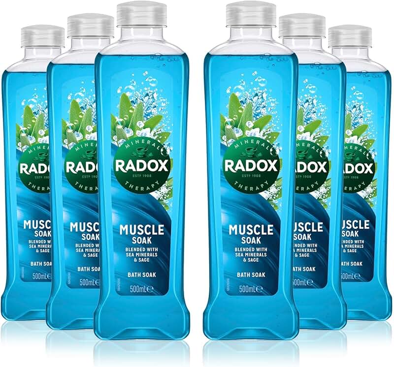 Muscle Soak Bath Therapy, 6 Bottles of 500 mL