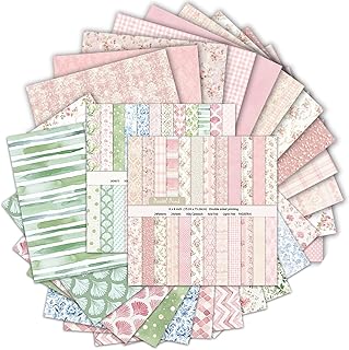 48 Sheets of 12x12 Pink Floral Scrapbook Paper