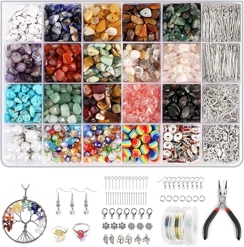 Jewelry Making Kit with Beads and Tools for Adults
