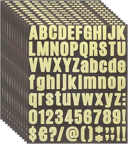 912-Piece Glitter Letter Sticker Set for Crafts and Decor