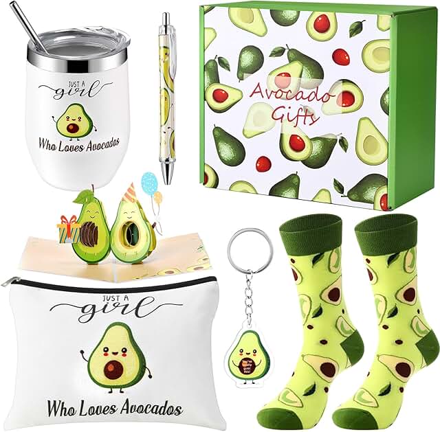 Six Gift Baskets for Women and Girls with Socks, Makeup Bag, Tumbler, Keychain, Greeting Card, and Pen