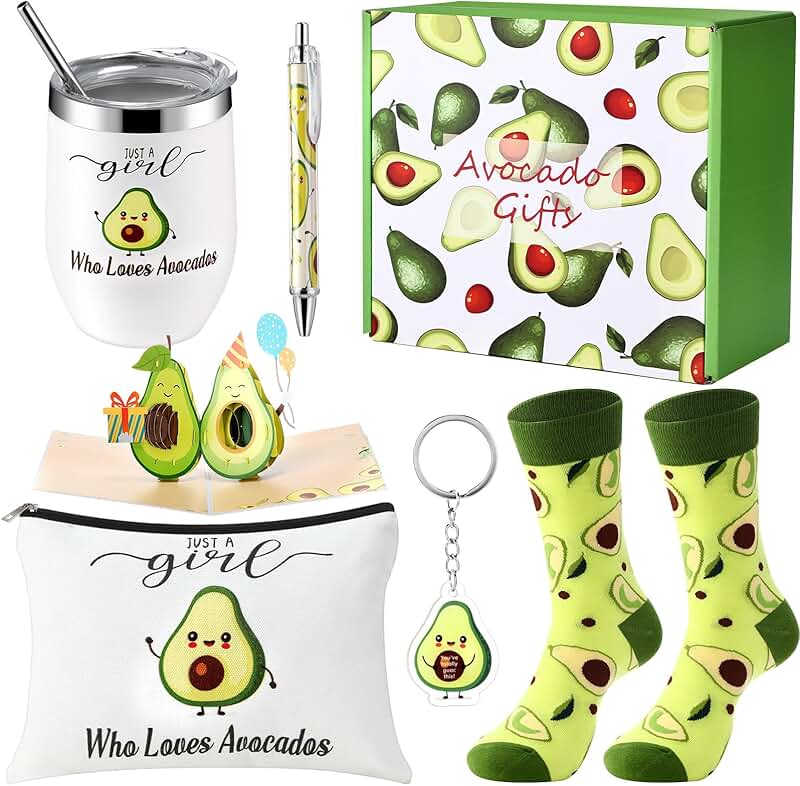 Six Gift Baskets for Women and Girls with Socks, Makeup Bag, Tumbler, Keychain, Greeting Card, and Pen