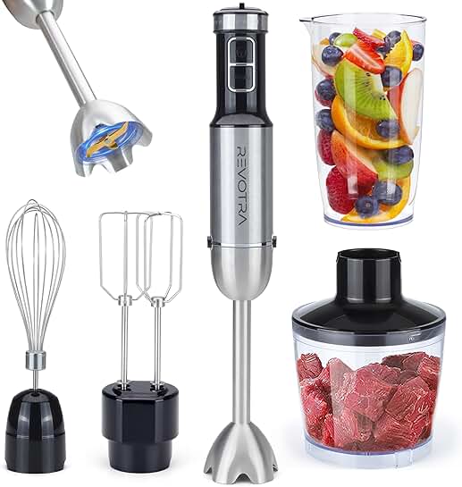 Handheld 5-in-1 Immersion Blender with Accessories