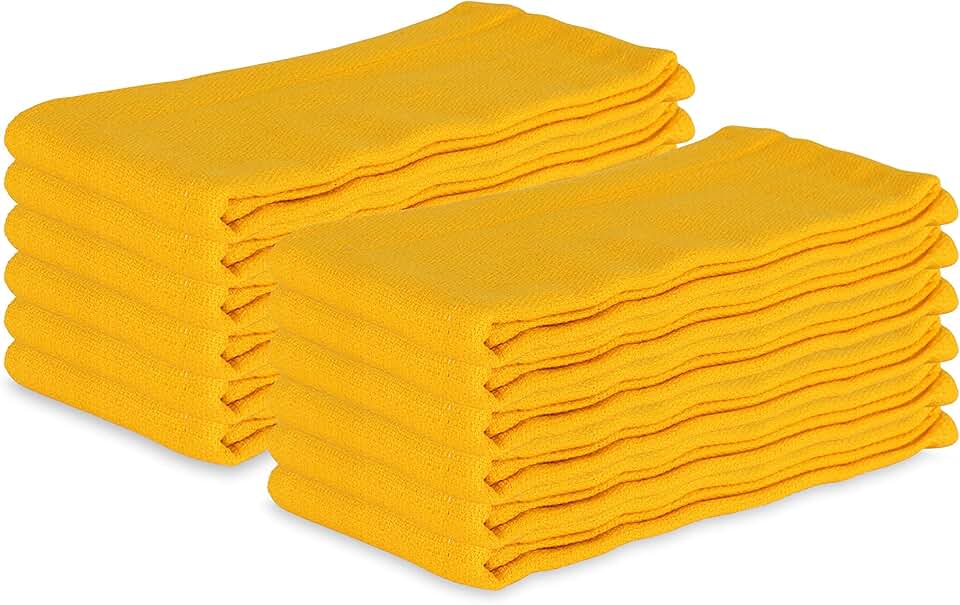 Pack of 12 Lint-Free Absorbent Cotton Cleaning Towels