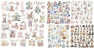 Set of 5 Vintage Junk Journal Stickers and Ephemera