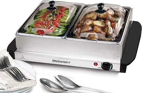 Dual 2.5 Qt Buffet Server with Temperature Control