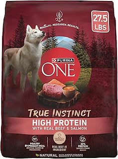Natural High Protein Dry Dog Food with Beef and Salmon