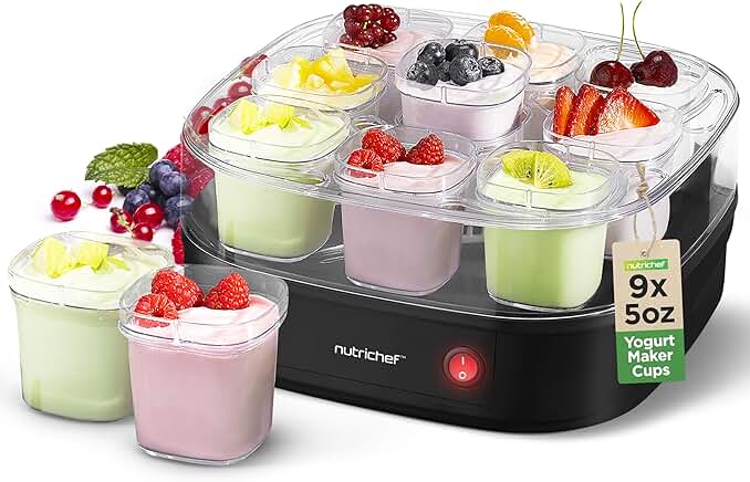 9-Cup Automatic Yogurt Maker with Reusable Cups