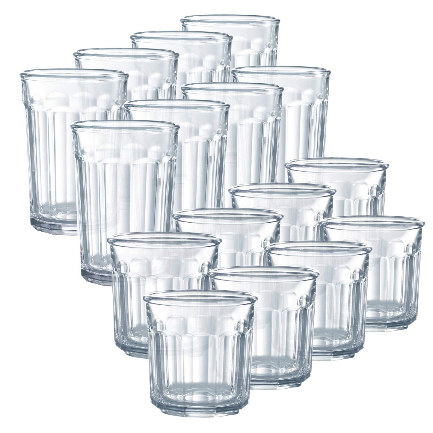Arc International Working Gl 16-Piece Drinkware Set, 8 each Cooler 21 oz. and DOF 14oz