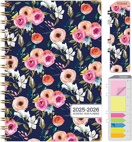 2025-2026 Academic Year Planner with Pocket Folder and Notes