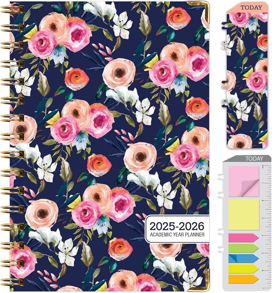 2025-2026 Academic Year Planner with Pocket Folder and Notes