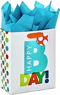 9-inch birthday gift bag with tissue paper