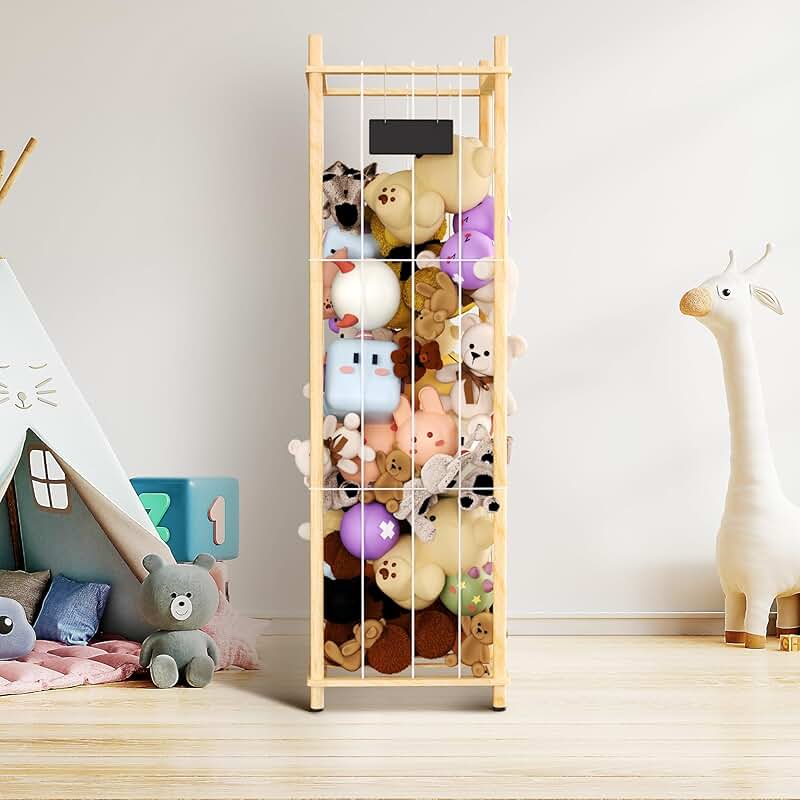 Large Wooden Toy Storage for Plush Animals