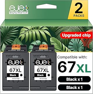 Black Ink Cartridge for HP Deskjet and Envy Series