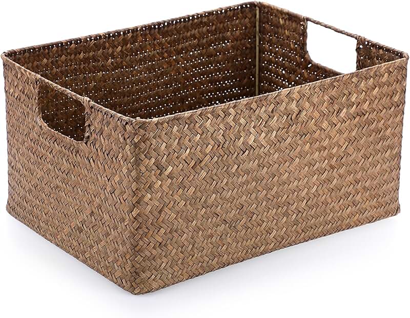 Set of 3 Grey Collapsible Storage Bins with Handles