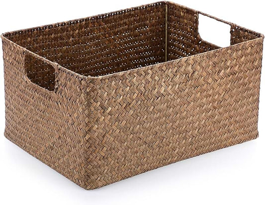 Set of 3 Grey Collapsible Storage Bins with Handles