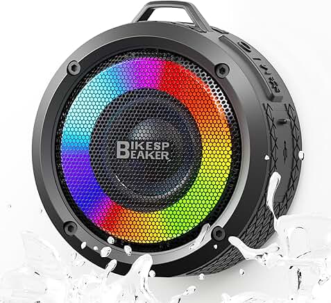 Waterproof Bluetooth Shower Speaker with Light and Long Battery