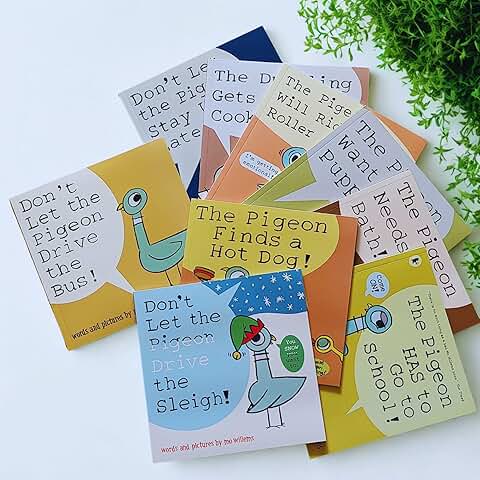Set of 9 Pigeon Books by Mo Willems