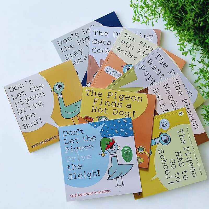 Set of 9 Pigeon Books by Mo Willems