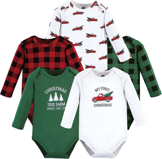 Unisex Baby Cotton Long-Sleeve Bodysuits Pack