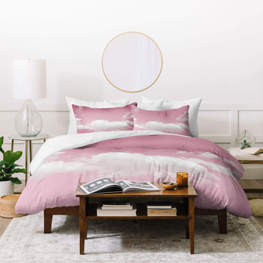 Lisa Argyropoulos Sweetheart Sky Duvet Set with Pillow Sham, Twin, Pink