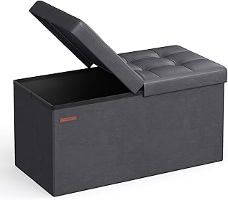 30-Inch Storage Ottoman Bench with Flipping Lid