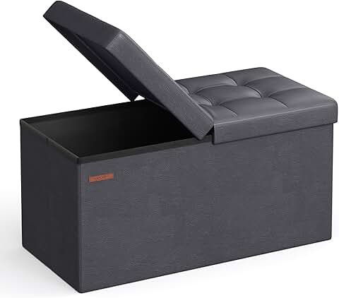 30-Inch Storage Ottoman Bench with Flipping Lid