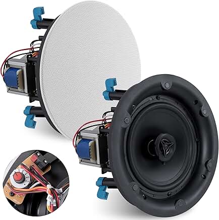 8-inch 2-Way Ceiling and Wall Mount Speaker, 600W