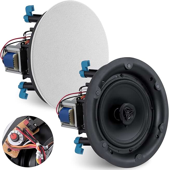 8-inch 2-Way Ceiling and Wall Mount Speaker, 600W